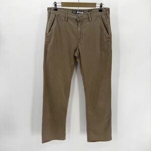 BKE Casuals Pants Mens 33L Tan Taupe Brown JAKE Cotton Blend Chino - stains